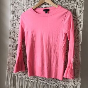 J. Crew pink pullover crew fitted sweater sz XS